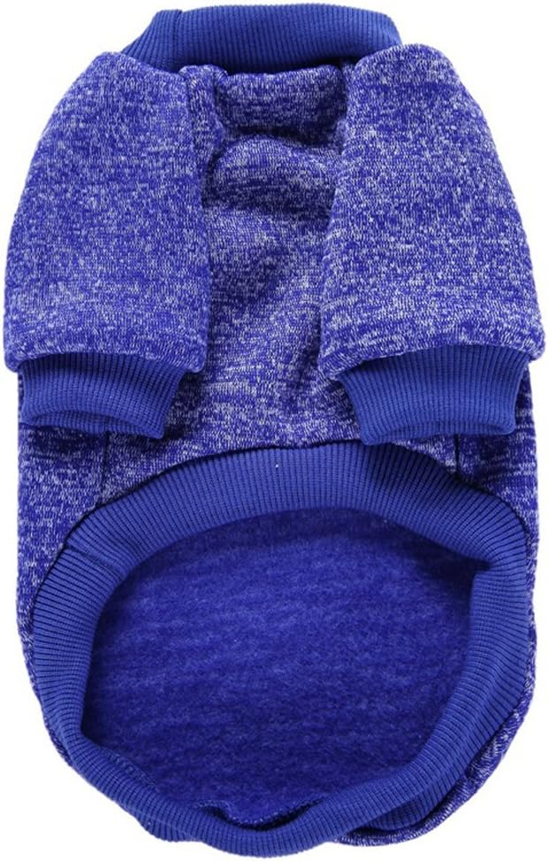 Jecikelon Dog Clothes Dogs Sweater Soft Puppies Clothing Winter Puppy Sweaters Warm Outfit for Dogs Small XXS XS Cat Apparel (Dark Blue, S)