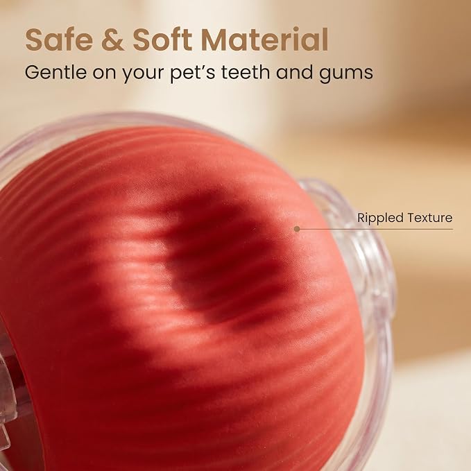 Interactive Pet Toy Ball, 2026 Automatic Dog Toy Interactive Dog Cat Toy Ball Dog & Cat Electric Active Toys, Smart Chase Pet Toy Ball for Dogs for Large Small Dogs Motion Activated (Red)