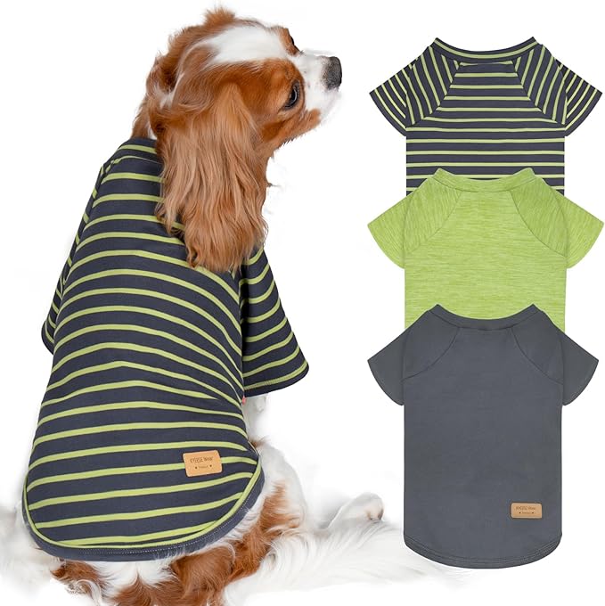 KYEESE 3Pack Small Dog Sweater, Soft Puppy Sweatshirt Stretchy Pullover Dog Sweater for Small Dogs Girl Boy, Fleece Lightweight Cat Shirt Pet Clothes with Sleeves, S