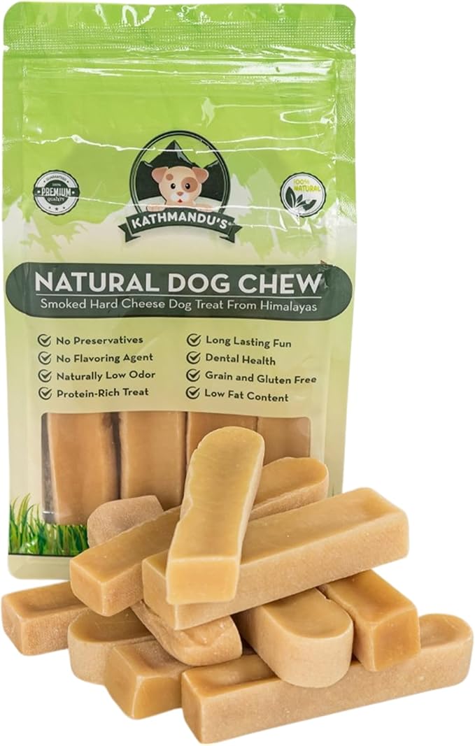 Authentic Himalayan Yak Cheese for Dogs - Small (Pack of 10) - Sourced from Pristine Himalayan Foothill, Rawhide-Free, NO preservatives
