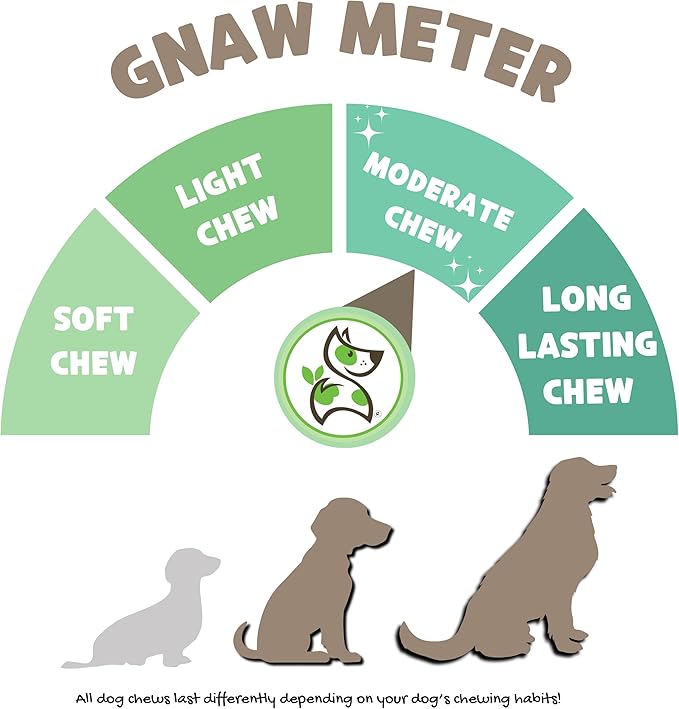 Nature Gnaws Beef Gullet Chews for Large Dogs 9-10" (20 Count) - Natural Beef Jerky Stick Dog Chew Treats - Rawhide Free