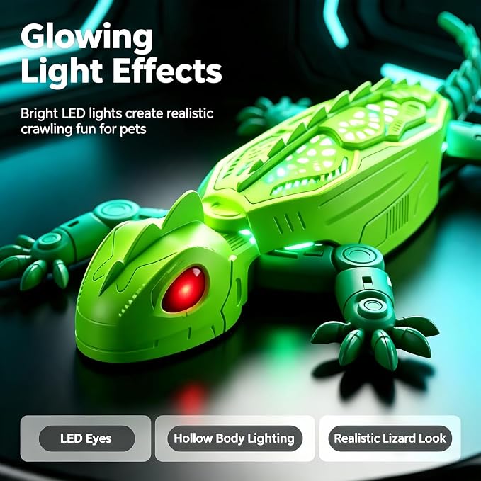 Remote Control Lizard Cat Toy,Remote Control Rechargeable Wall Climbing Gecko Toy, Wall Crawling Lizard Interactive Pet Play Accessory, Fun Prank Entertainment Toy for Cats and Dogs (Pink)