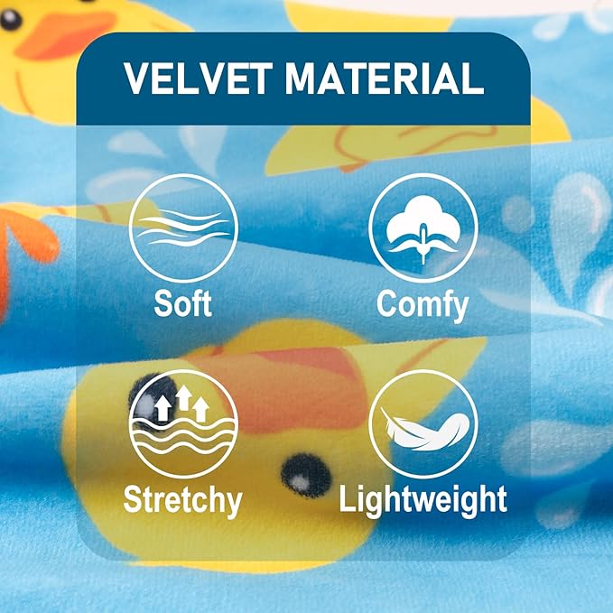 KYEESE Dog Pajamas Velvet Pet Costume Doggie Jammies Soft Dogs Clothes Comfy Pets Onesie Pets Pjs Blue Floating Duck Puppy Onesie Stretchy Pet Coat Dog Pajamas Small Sized Dogs, Large