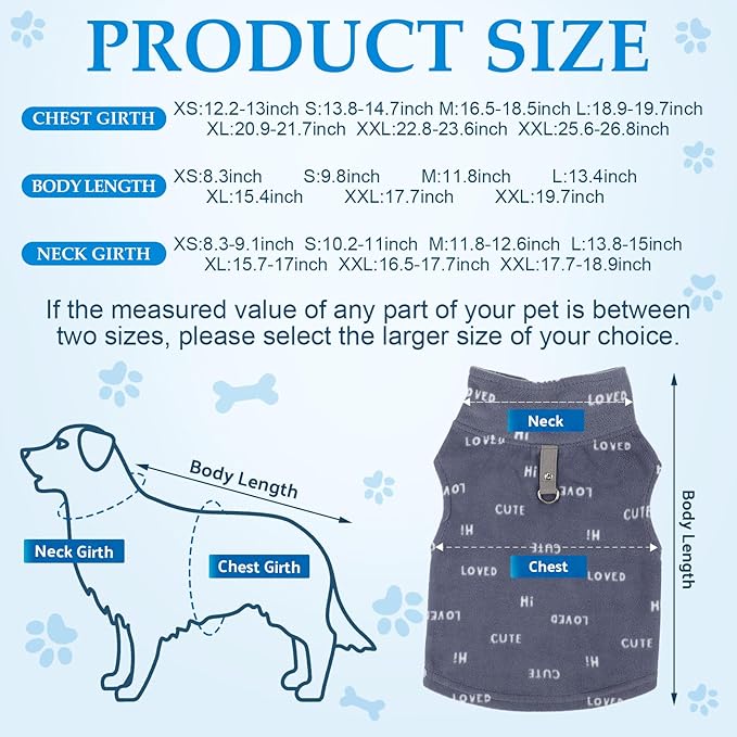 4 Pieces Winter Fabric Dog Sweater with Leash Ring Soft Fleece Vest Dog Clothes Plaid Camouflage Warm Puppy Jacket Pullover Clothes for Small Cat Puppy Chihuahua(XL)