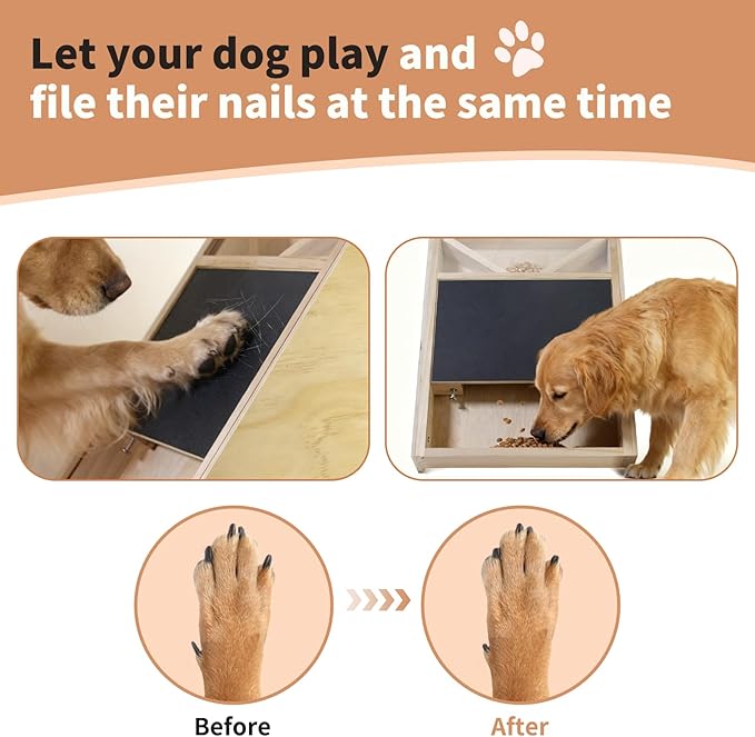 Dog Scratch Board with Treats (Light Natural Pine)