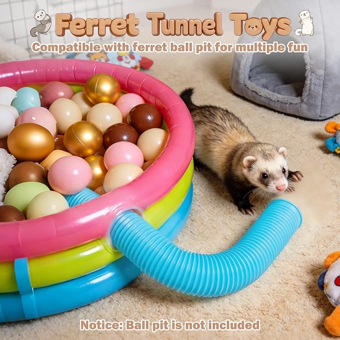 Mity rain Ferret Toys with 3 Balls Inclueded