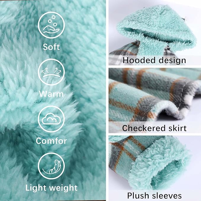 Dog Hoodie Dog Sweater Puppy Clothes for Small Dogs Boy Girl Pet Hoodies for Dogs Cold Weather Doggie Coats Fall Doggy Sweatshirt for Chihuahua Yorkie Cat Sweater Costumes, XS, Green