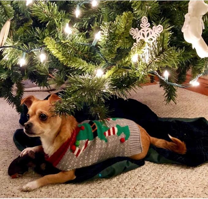 NACOCO Christmas Dog Sweater Ugly Elf Pet Jumper Clown Holiday and Party for Dog and Cat (Clown,XXL)