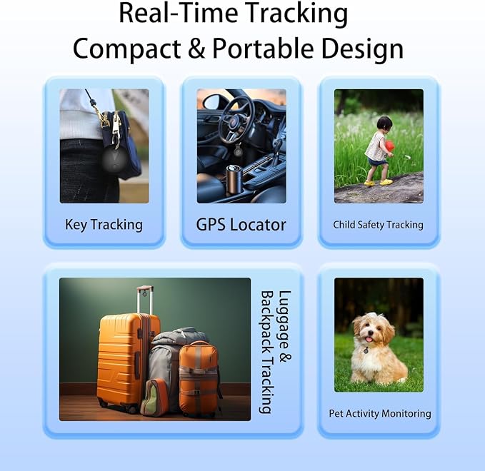 Nilone Undetectable GPS Tracker for Vehicles - Real-Time Tracking Device | No Monthly Fee/No SIM Card, Works with iOS Find My | Mini Hidden Magnetic GPS Locator, Ultra-Slim, IP68 Waterproof, Reliable