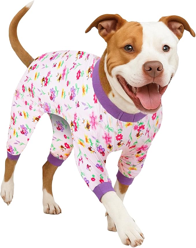 LovinPet Dog Clothes Large Size - Dog Anxiety Calming Shirt,Lightweight Anti Licking,4 Legged for Parties,Camping,Travel,Large