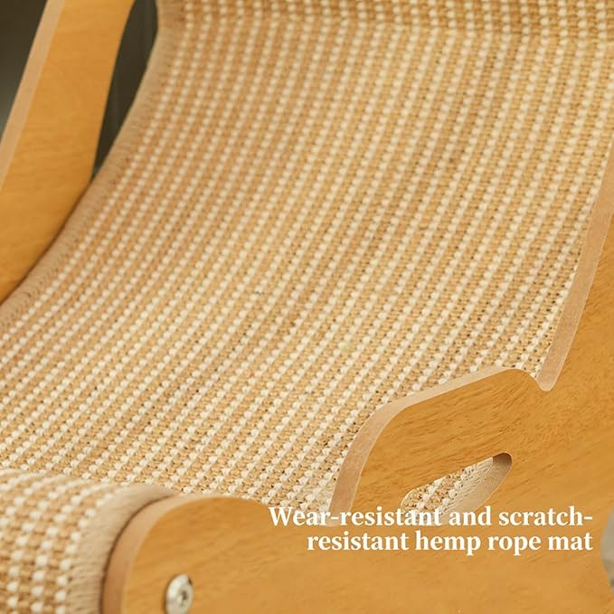 2026 Upgrade Cat Recliner Scraper Board, 23.6" Large 2 in 1 Cat Scratch Board, Anti-Scratch Cat Sisal Chair for Indoor Cats Hammock, Wear-Resistant Scratching Pad Lounges (A, Large for Within 33IB)