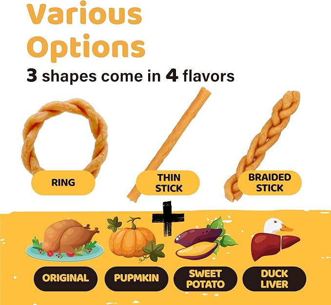 iPaw Turkey Dog Treats, All Natural Human Grade Dog Treat, Suitable for Training chew, US Sourced Raw Material, Hypoallergenic, Rawhide Alternative, Ring (Duck Liver)
