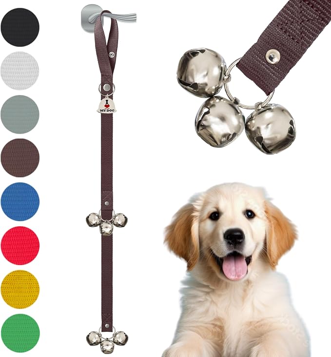 Caldwell's Pet Supply Co. Dog Potty Bells, Dog Door Bell, Bells to Go Outside, Potty Training Bell, Dogs Doorbell, Dogs Potty Doorbell, Ring to Go Pee, All Breed Puppy Training Tool