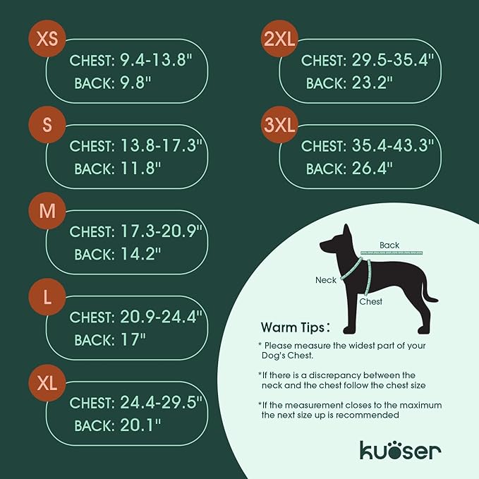 Kuoser Reversible Winter Coat, British Style Jacket for Small Medium Dogs - Warm, Windproof Puppy Cold Weather Vest, Blue M