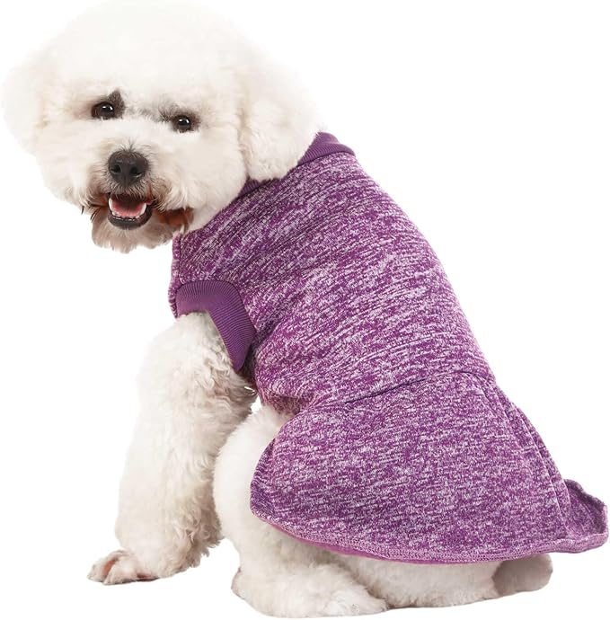 Dog Sweater, Dog Sweaters for Small Dogs, 2, 3 Pack Warm Soft Pet Clothes for Puppy, Medium Large Cat, Dogs Girl or Boy, Dog Shirt for Winter Christmas (Dress Pink+Purple+HotPink, X-Large)