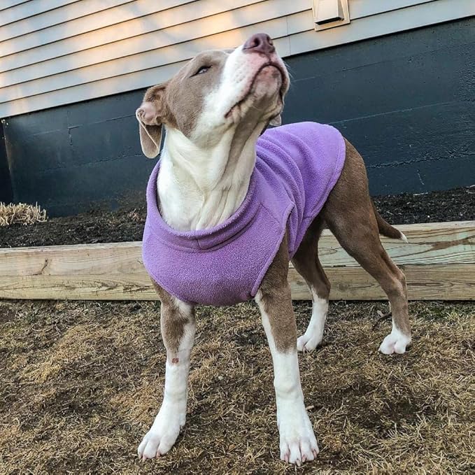 Gooby Stretch Fleece Vest Dog Sweater - Lavender, 2X-Large - Warm Pullover Super Stretchy Fleece Dog Jacket for Small to Large Dogs
