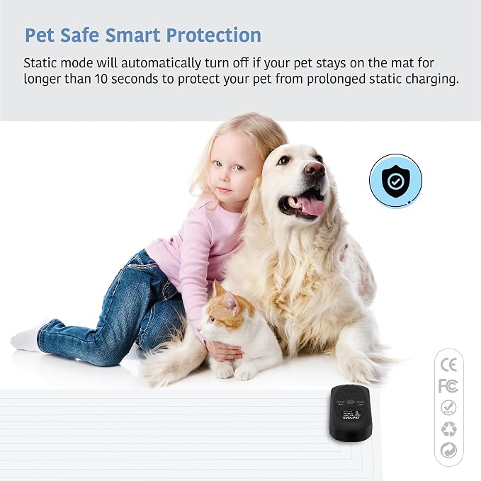 SVD.PET Pet Training Mat, 30"x16" Electric Scat Mat for Cats & Dogs, Black