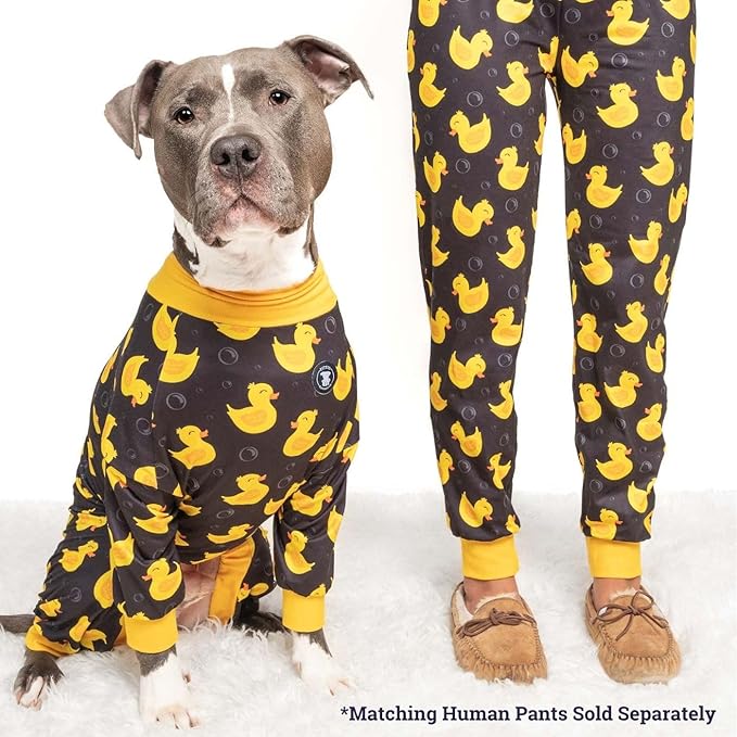 Pittie Clothing Pit Bull Dog Pajamas – Full Coverage Dog Onesie, Soft Pajama Outfit for Medium, Large, XL & XXL Breeds