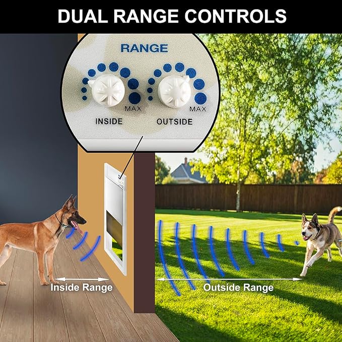 Power Pet Smart Automatic Electronic Pet Door by High Tech Pet (Wall Mount, Large, Non-WiFi)