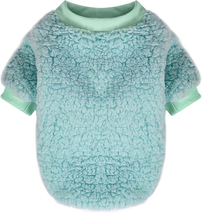 Dog Sweaters Clothes Coat for Small Dogs Boy or Girl Cat Puppy Coat Sweatshirts Soft Warm Fluffy Winter Jacket Apparels (Cream,Iceblue,Yellow, X-Small)