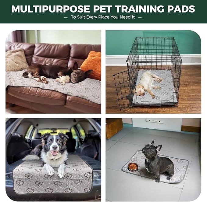FXW Washable Pee Pads for Dogs, Leak-Proof & Non-Slip, Specifically Designed for FXW Rollick/Homeplus 24inch 8 Panels Dog Playpen, 29" Octagon, Khaki, 2 Packs