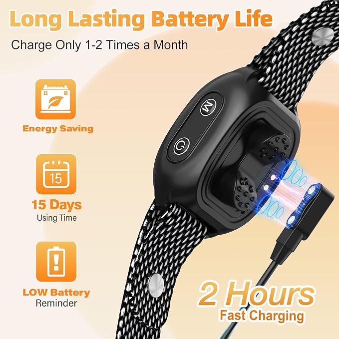 Bark Collar for Small Dogs 5-18lbs, No Shock Anti Barking Collars-Beep Vibration & 8 Sensitivity Levels, Smart Bark Detection Waterproof Humane Stop Barking Dog Control Device, Magnetic Charging Green