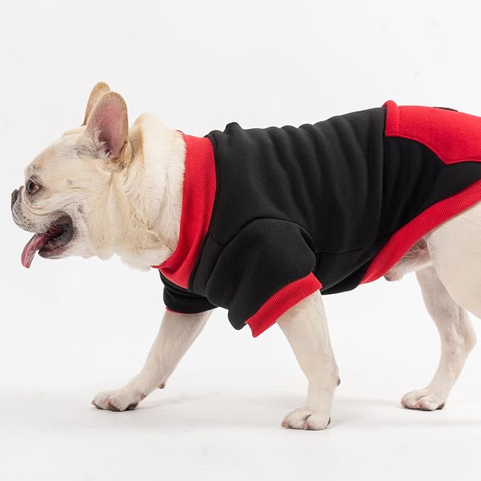 KOOLTAIL Dog Hoodie with Leash Hole，Cozy Fleece Turtleneck Winter Fall Warm Dog Clothes Sweater Sweatshirtfor Small to Medium Soft Winter Hoodie with Pocket for Easy Potty Break Access