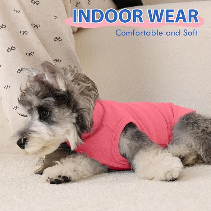 Dog Fleece Vest - Rosered, XL - Sleeveless Lightweight Shirts | Warm and Stretchable Sweater for Dachshund Dogs,Sweatshirt Indoor Daily Wear,Small to Medum Dogs Pullover