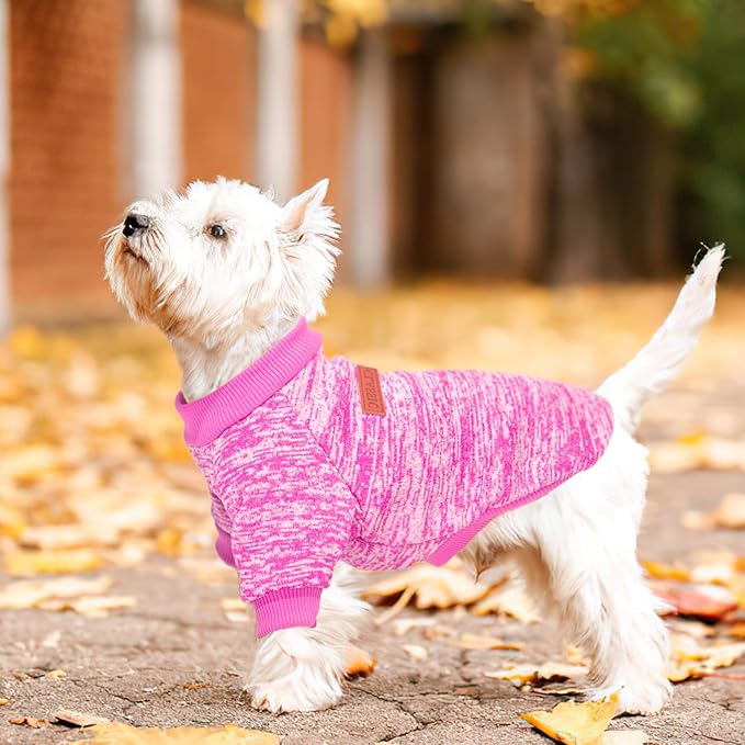 2 Pack Dog Sweaters for Small Dogs Christmas Fleece Puppy Sweaters Warm Thick Outfit Pet Sweatshirt Winter Clothes Small Sweater for Boy Girl Doggy Yorkie Chihuahua,XS