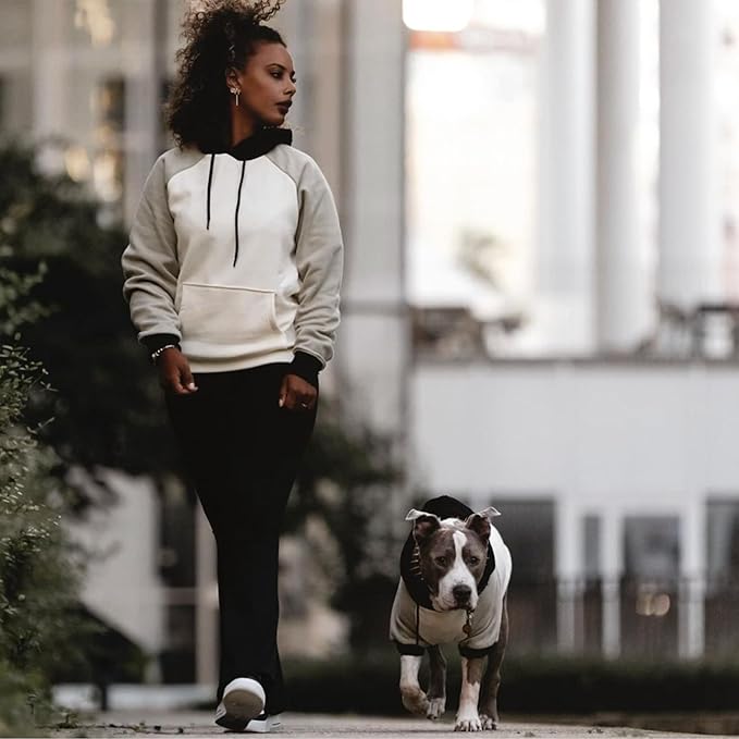 Spark Paws Dog Hoodie – Premium Dog Sweater for Small, Medium, and Large Dogs | Warm Outfits for French Bulldogs, Pitbull, Puppy, Winter Jacket Alternative - Olive Cream - 5XL
