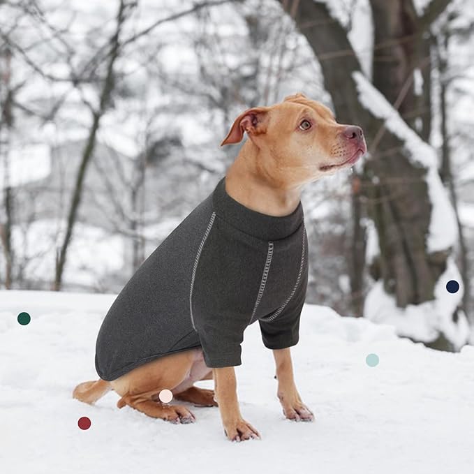 IECOii Great Dane Sweater - Extra Large Dog Sweater, Fleece Sweatshirt for Big Dogs, Warm Winter Coat, Grey, 5XL