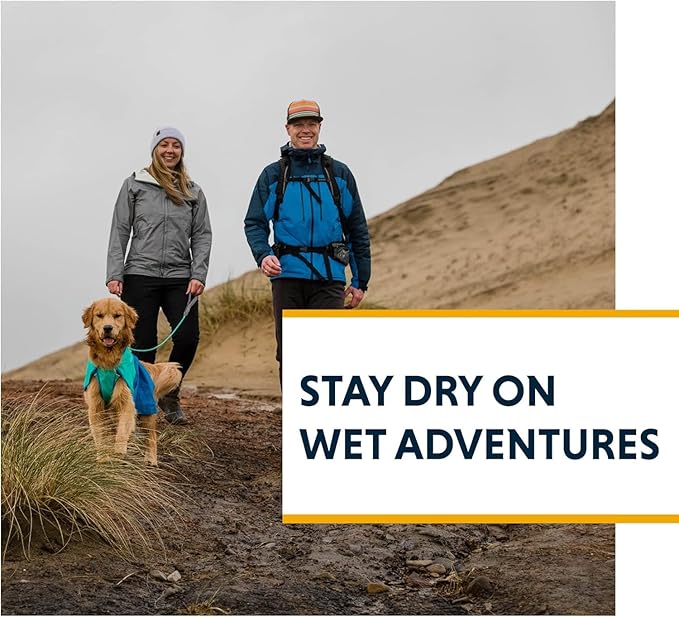 Ruffwear, Sun Shower Dog Raincoat, All-Weather Jacket, Waterproof, Windproof & Lightweight, Midnight Blue, X-Small