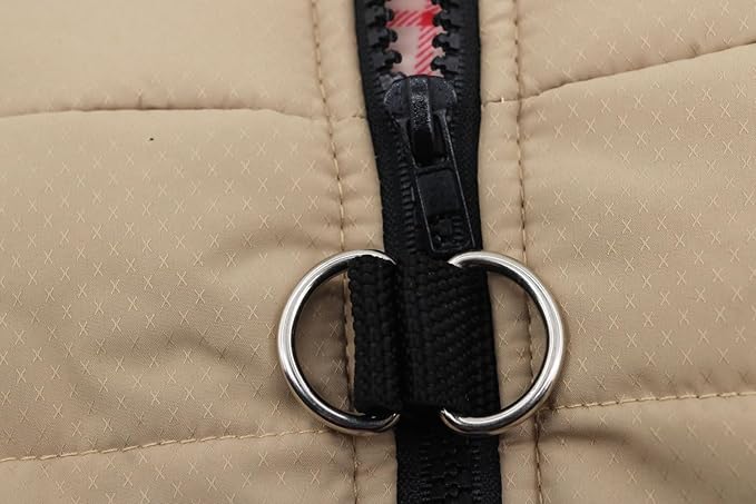 Dog Coats Warm Winter Dogs Jacket Pet Jackets Puppy Cold Weather Coat Pet Clothes for Small Dogs, Khaki, Medium