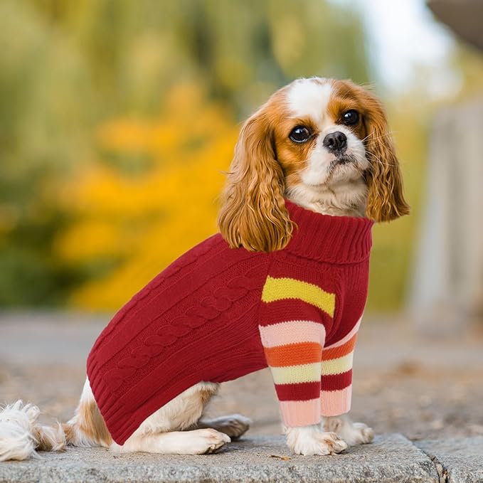 Dog Sweaters Turtleneck, Large Dog Sweater Thick Warm, Stretchy Winter Sweaters for Large Size Dogs, Warm Thick Christmas Dogs Sweater, St Bernard, Great Dane (Red XXXXXL)