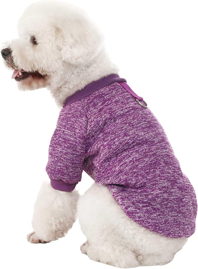 Dog Sweater, Dog Sweaters for Small Dogs, 2, 3 Pack Warm Soft Pet Clothes for Puppy, Medium Large Cat, Dogs Girl or Boy, Dog Shirt for Winter Christmas (Buckle Pink+Purple+HotPink, XX-Small)