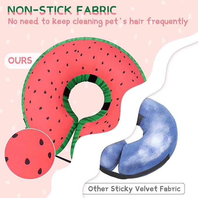 Supet Inflatable Dog Cone Collar Alternative After Surgery, Dog Neck Donut Collar Recovery E Collar, Soft Pet Cone for Small Medium Large Dogs