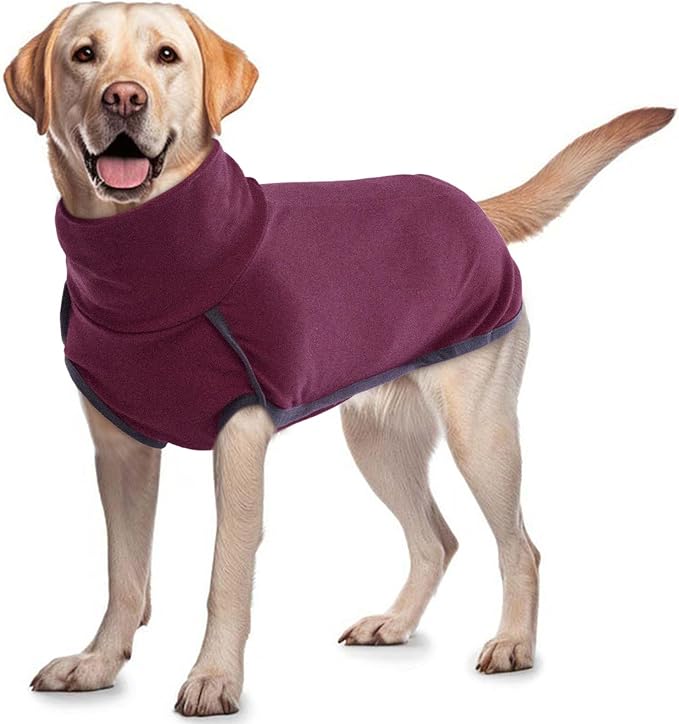 ROZKITCH Soft Warm Dog Sweater Pajamas, Dog Vest for Cold Weather Winter, Elastic Dog Turtleneck Sweater, Onesie Sleeveless Pullover Dog Clothes, Lightweight Pet Shirt for Small Medium Large Dog Red