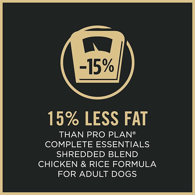 Purina Pro Plan Weight Management Dog Food Dry, Shredded Blend Chicken and Rice Formula - 34 lb. Bag
