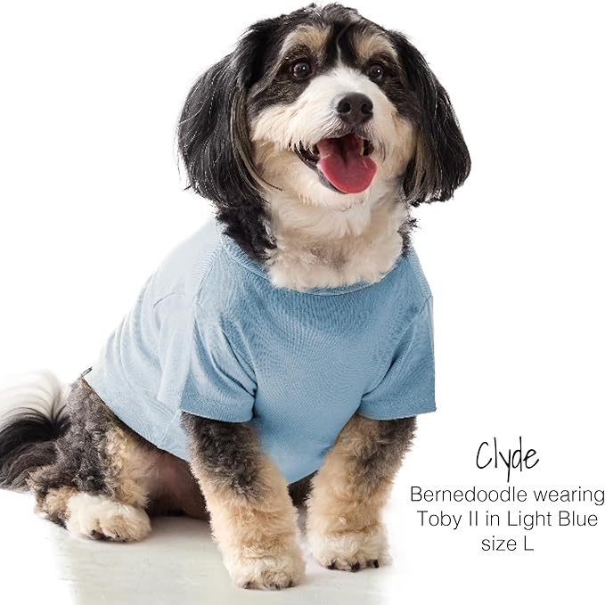 Toby II - The Perfect Tee, 3 Pack Short Sleeve Pet T-Shirt 100% Organic Cotton Tees Clothes for Small, Medium, Large Dogs, Navy Camo, XX-Small (4-7 lbs)