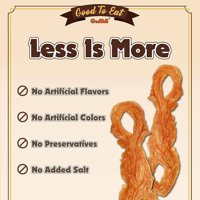 Gootoe Turkey Tendons for Dogs – All-Natural, Hypoallergenic Dog Treats, Rawhide Alternative, Long Lasting Puppy Chews, Healthy Dog Treats for Large Breeds, Rope (L), 16 oz Pack (1 lb)