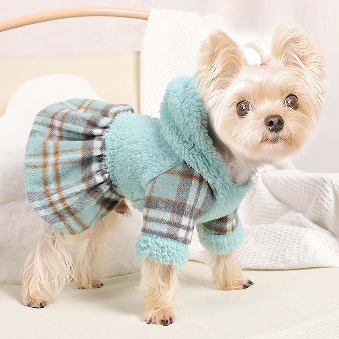 Dog Hoodie Dog Sweater Puppy Clothes for Small Dogs Boy Girl Pet Hoodies for Dogs Cold Weather Doggie Coats Fall Doggy Sweatshirt for Chihuahua Yorkie Cat Sweater Costumes, XS, Green