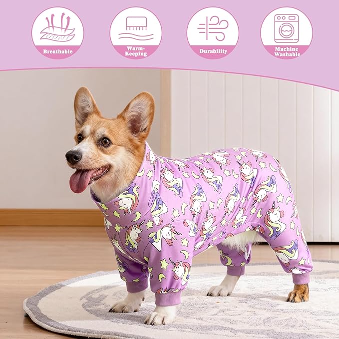 Dog Pajamas,Dog Puppy Clothes Dogs Pjs Onesies Jammies Stretchy Pjs for Pet Clothes for Small Medium Large Dogs Girl Boy Valentine's Day Outfits (XXXX-Large, 75-95lb)