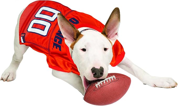Pets First NCAA College Syracuse Orange Mesh Jersey for DOGS & CATS, Large. Licensed Dog Jersey with your Favorite Football/Basketball College Team