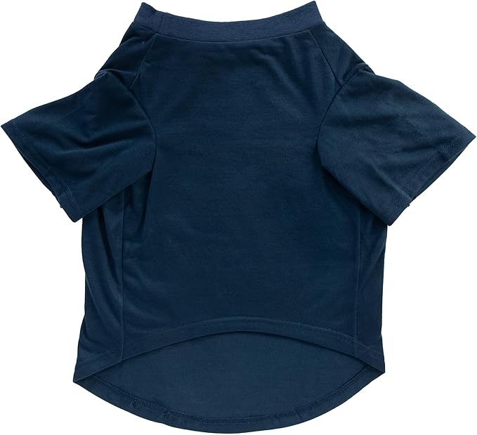 Wrangler Dog Shirt – Western Cowboy Rope Logo Pet Tee for Small to XL Dogs – Pull-on Machine Washable Dog T-Shirt (Navy, L)