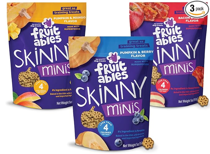 Fruitables Skinny Minis Apple Bacon, Pumpkin Berry, Mango - Variety Pack of 3