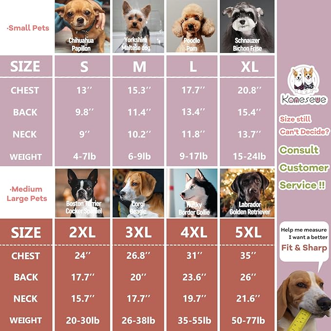 Koneseve Dog Hoodie & Cat Sweater, Warm Fleece Hooded Sweatshirt with Pocket for Small to Large Pets, Cozy Winter Outfit, Purple, L