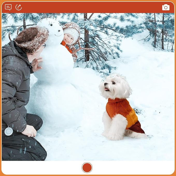 EXPAWLORER Dog Sweater - Small Dogs Fall Sweaters for Girls Boys,Classic Turtleneck Knitwear Dog Clothes for Cold Weather, Cable Knit Dogs Outfit,Coat,Pet Apparel(Orange,S)