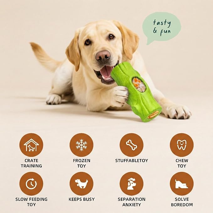 2 Pack Dog Toys for Aggressive Chewers Yellow & Green