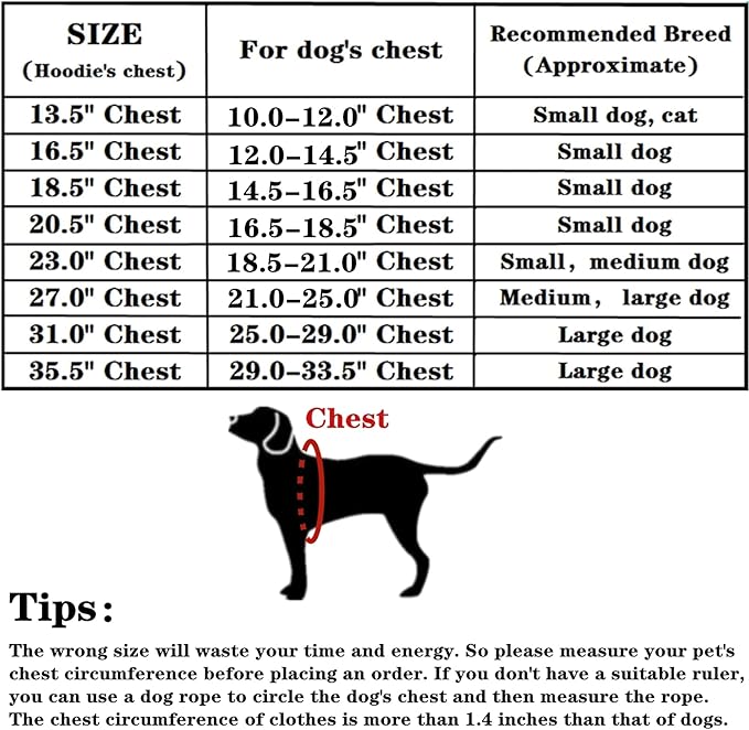 Dog Security Hoodie with Glow-in-The-Dark Prints DAJIDALI Dog Clothes Apparel Winter Sweatshirt Warm Sweater Jacket Coat Hoodie for Small Medium Large Dog Cat