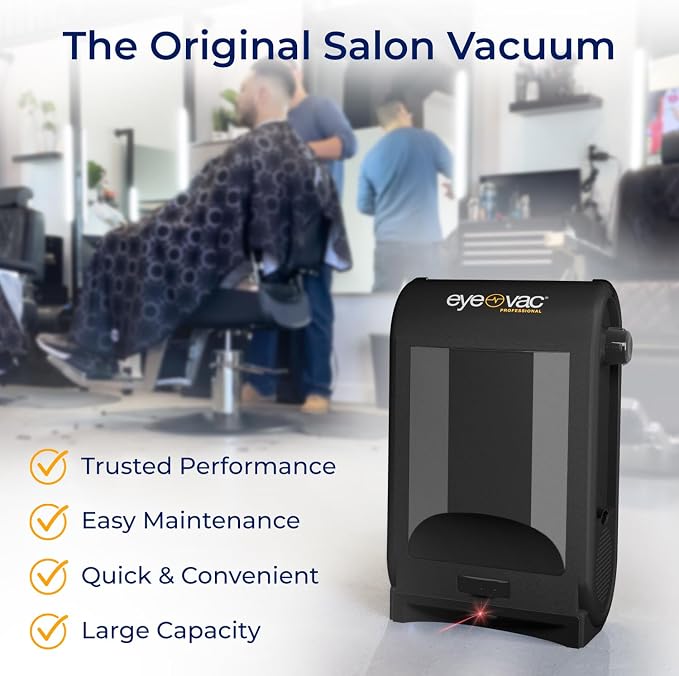 EyeVac Pro Touchless Vacuum Automatic Dustpan - Ultra Fast & Powerful - Great for Sweeping Salon Pet Hair Food Dirt Kitchen, Corded Canister Vacuum, Bagless, Automatic Sensors, 1400 Watt (Black) | Bagless Canister, Infrared Sensors, Corded 1400W Power,...